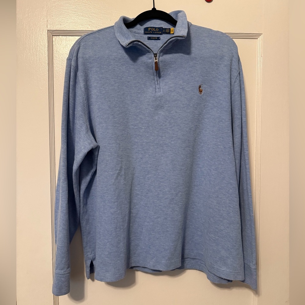 Ralph Lauren Sky Blue Quarter-Zip Pullover